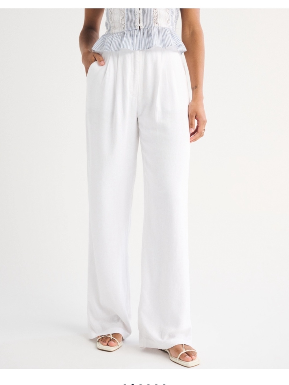 A&F curve love Sloane linen pants